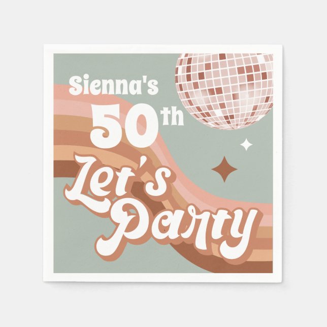 Guardanapo De Papel Partido Disco dos anos 70 (Frente)