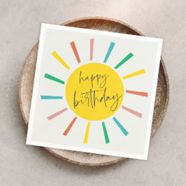 Guardanapo De Papel Partido do Aniversário de criança Sun Script Brigh