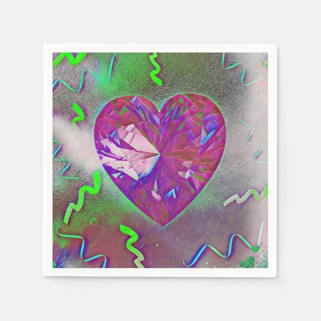 Guardanapo De Papel Partido do Coração (Frente)