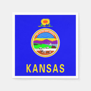 Guardanapo De Papel Partido do Papel de Bandeira do Estado do Kansas N