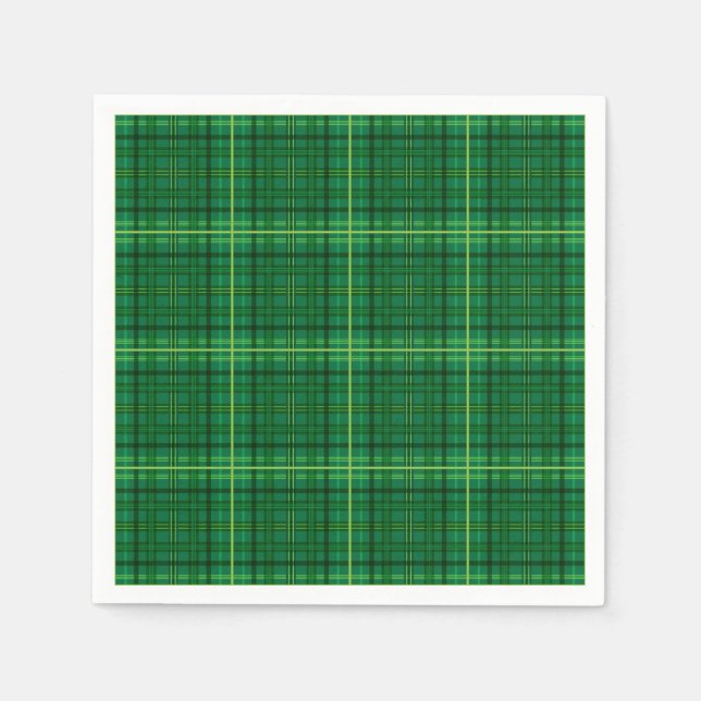 Guardanapo De Papel Partido do Papel Tartan Irlandês Napkins (Frente)