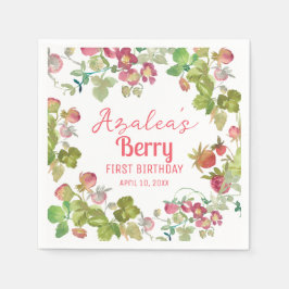 Guardanapo De Papel Partido do primeiro aniversario Strawberry Berry