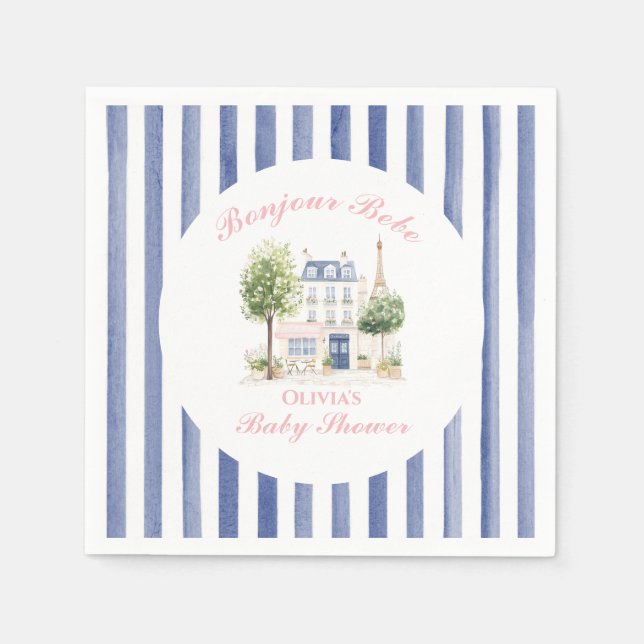 Guardanapo De Papel Partido do Tea Café Parisiense do Chá de fraldas d (Frente)