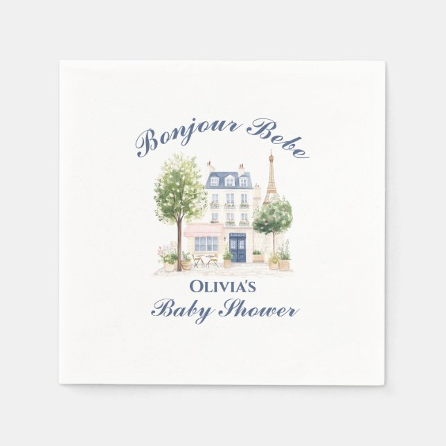 Guardanapo De Papel Partido do Tea Café Parisiense do Chá de fraldas d (Frente)