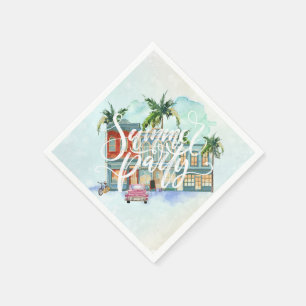 Guardanapo De Papel Partido do verão das noites   de Havana