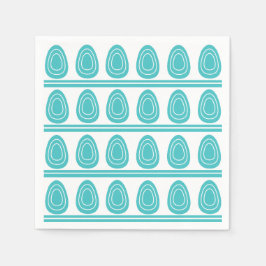 Guardanapo De Papel Partido dos Ovos de Felz pascoa Azul Moderno