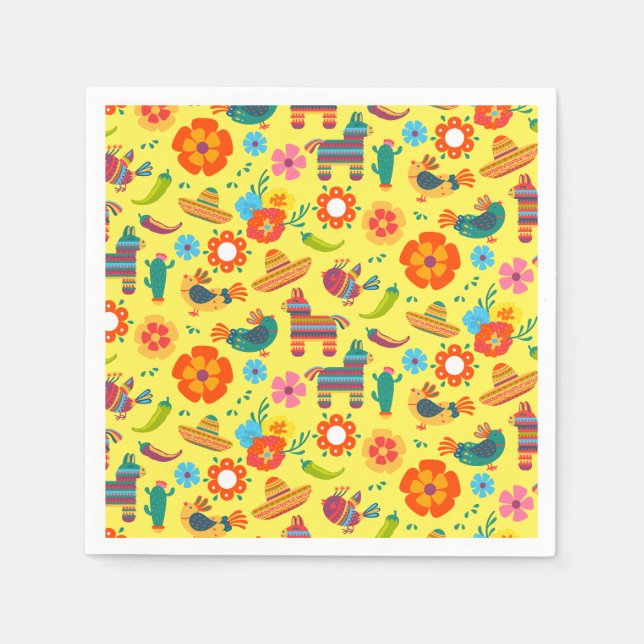 Guardanapo De Papel Partido Fiesta Mexicano (Frente)