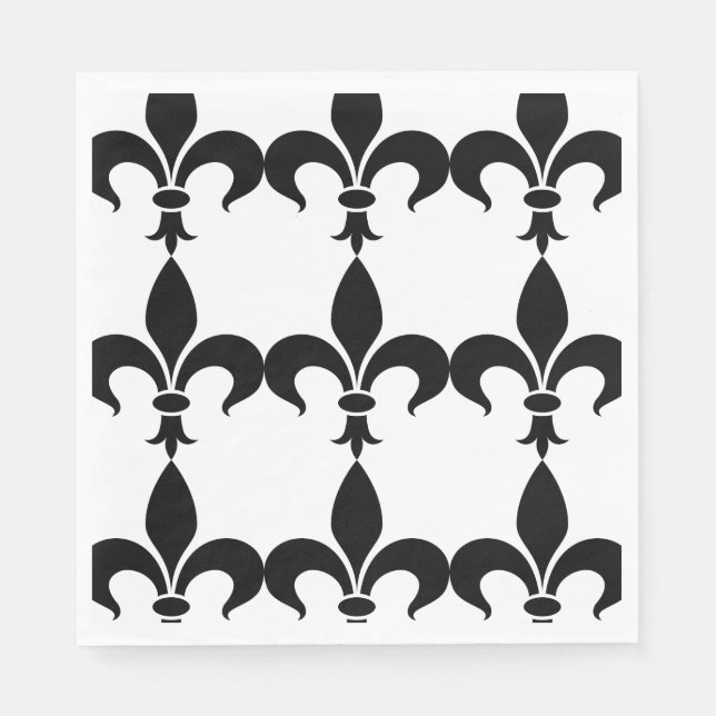 Guardanapo De Papel Partido Francês Fleur de Lis Paper Napkins (Frente)