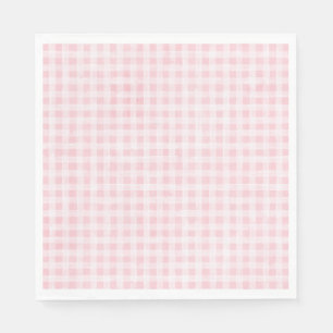 Guardanapo De Papel Partido Gingham Rosa Napkins