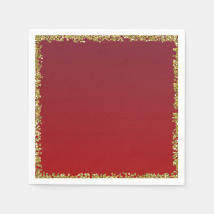 Guardanapo De Papel Partido Glam mergulhado vermelho da faísca do