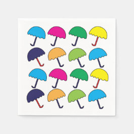 Guardanapo De Papel Partido Guarda-chuvas Colorido dos Guarda-chuvas