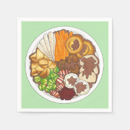 Guardanapo De Papel Partido Jante de Natal UK Comida Festiva Britânica