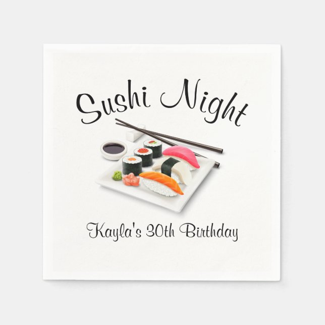Guardanapo De Papel Partido Janto Sushi (Frente)