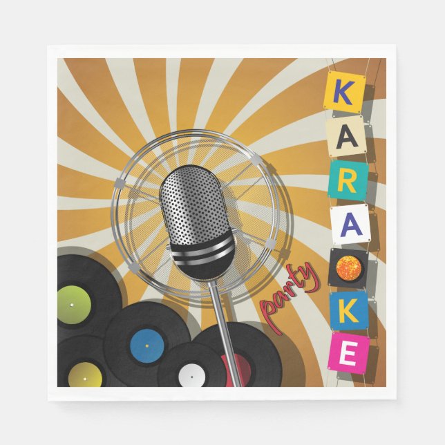 Guardanapo De Papel Partido Karaoke Cantando Napkins (Frente)