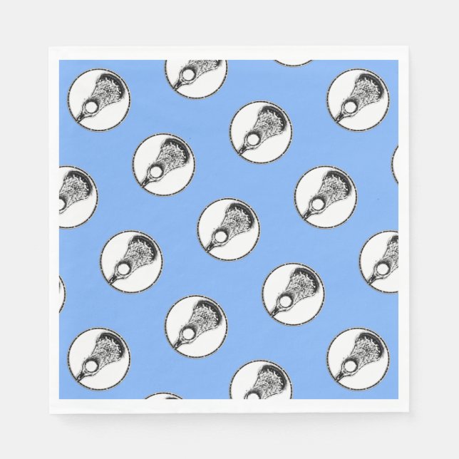 Guardanapo De Papel Partido Lacrosse Azul-Claro (Frente)