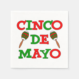 Guardanapo De Papel Partido Maracas de Cinco De Mayo