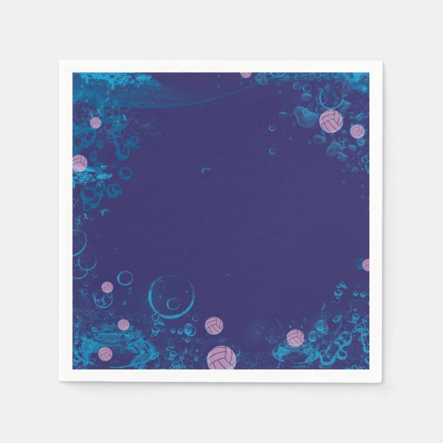 Guardanapo De Papel Partido Napkins Water Polo - Rosa (Frente)