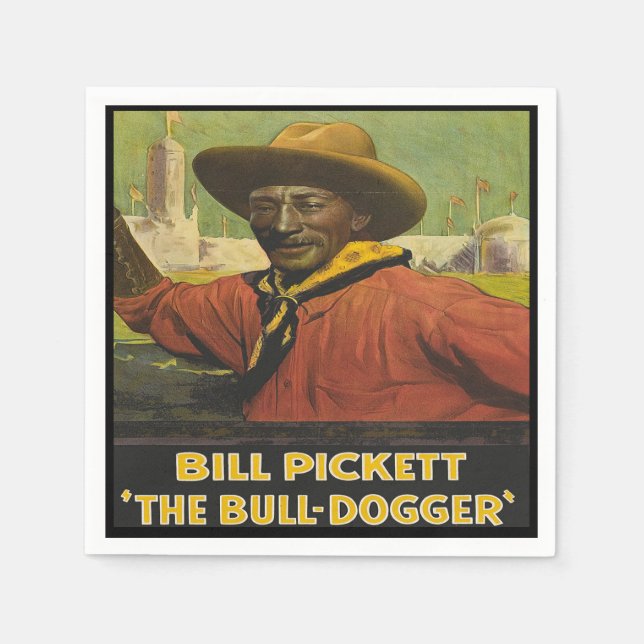 Guardanapo De Papel Partido Ocidental Napkins Black Cowboy (Frente)