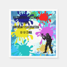 Guardanapo De Papel Partido Paintball
