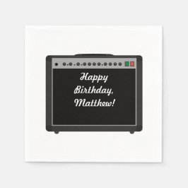 Guardanapo De Papel Partido Personalizado Amplificador Rock and Roll