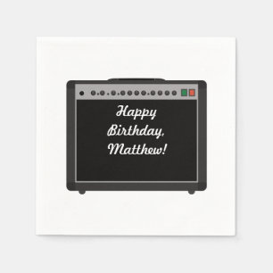 Guardanapo De Papel Partido Personalizado Amplificador Rock and Roll