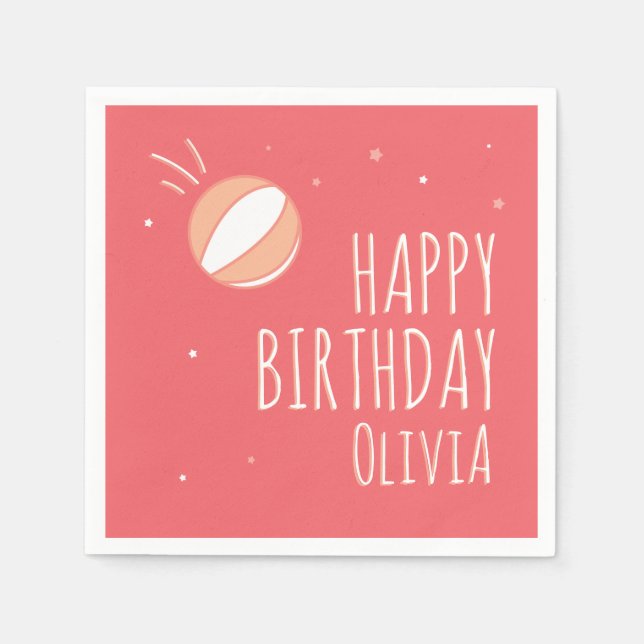 Guardanapo De Papel Partido Personalizado de Aniversário de Basquete (Frente)
