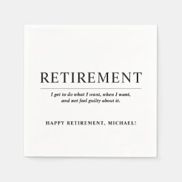 Guardanapo De Papel Partido Personalizado de Aposentação Personalizado