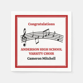 Guardanapo De Papel Partido Personalizado do Coro do Segundo grau Verm