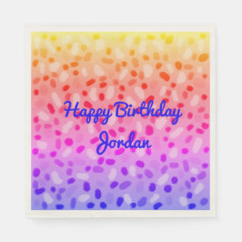 Guardanapo De Papel Partido Personalizado Festivo Multicolorido Arco-Í