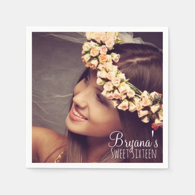 Guardanapo De Papel Partido Personalizado Foto Personalizado do Sweet  (Frente)