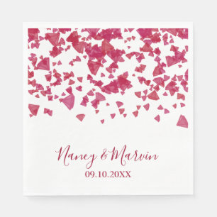 Guardanapo De Papel Partido Personalizado Ruby Confetti 40º Aniversári