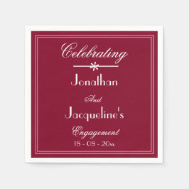 Guardanapo De Papel Partido Personalizado Vermelho festa de noivado Ch