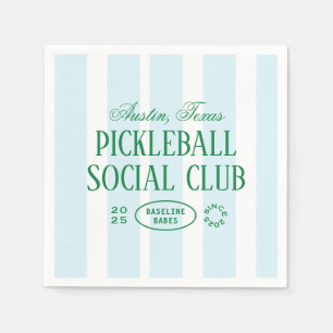Guardanapo De Papel Partido Pickleball Favorece Napkins em Verde e Bra