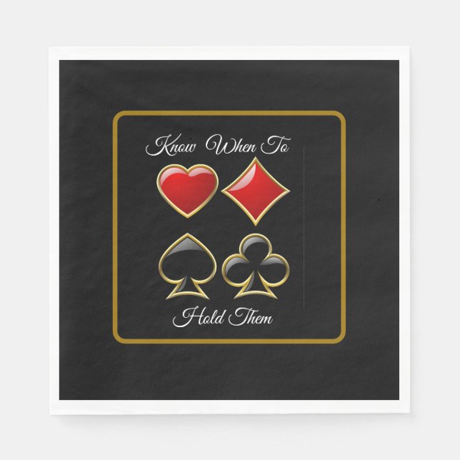 Guardanapo De Papel Partido Poker de Shark de Cartão (Frente)