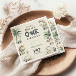 Guardanapo De Papel Partido primeiro aniversario Dinossauro