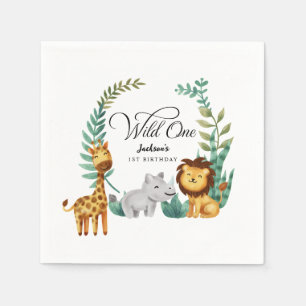 Guardanapo De Papel Partido primeiro aniversario Selvagem Selvagem Sel