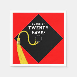 Guardanapo De Papel Partido Red Graduation 2025
