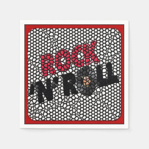 Guardanapo De Papel Partido Retro Musical Rock and Roll