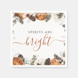 Guardanapo De Papel Partido Rustic Winter Citrus & Pine Holiday