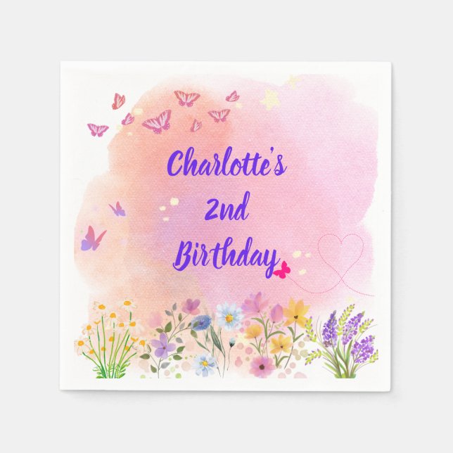 Guardanapo De Papel Partido segundo aniversário "Dois Selvagens e Chei (Frente)