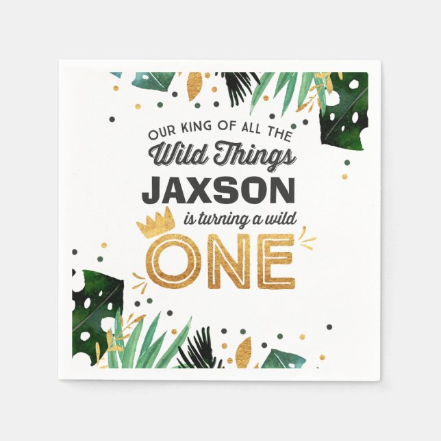 Guardanapo De Papel Partido Selvagem, Napkin, Partido das Coisas Selva (Frente)