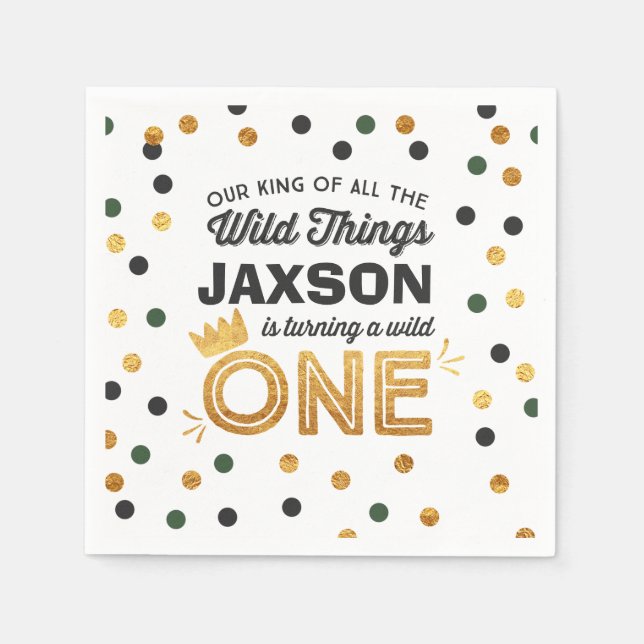 Guardanapo De Papel Partido Selvagem, Napkin, Partido das Coisas Selva (Frente)