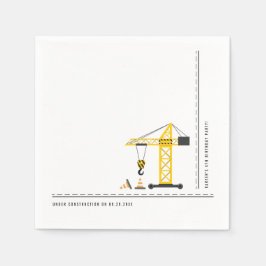 Guardanapo De Papel Partido Simples Moderno em Tema de Construção