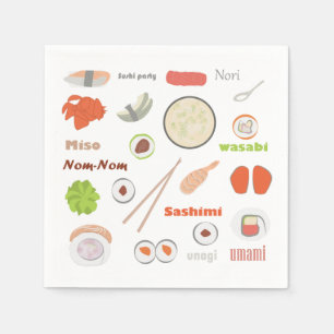 Guardanapo De Papel Partido Sushi Napkins