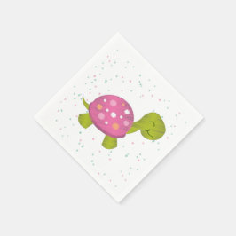 Guardanapo De Papel Partido Tartaruga Rosa Napkin