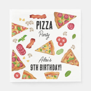 Guardanapo De Papel Partido Tema da Pizza - Festa de Aniversário de cr