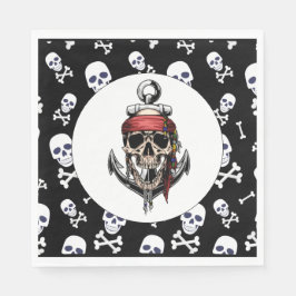 Guardanapo De Papel Partido Temático Pirata Náutico Adulto