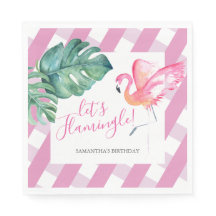 Partido Tropical Personalizado Aniversário Napkins