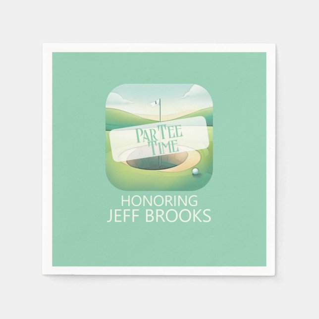 Guardanapo De Papel Partido Verde do Tema Golf (Frente)