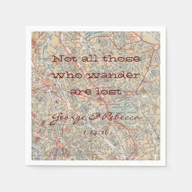 Guardanapo De Papel Partido viagem Napkins (Frente)